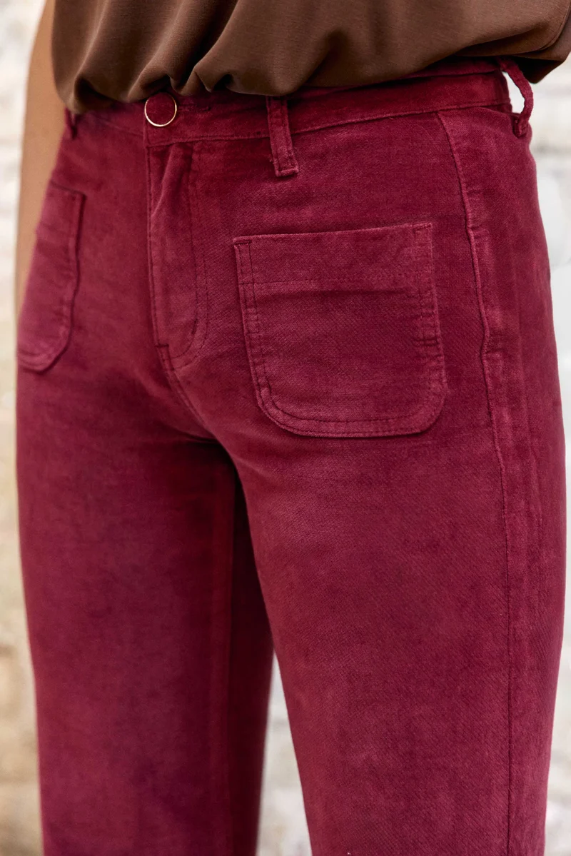 Sonny - Pantalon flare en velours