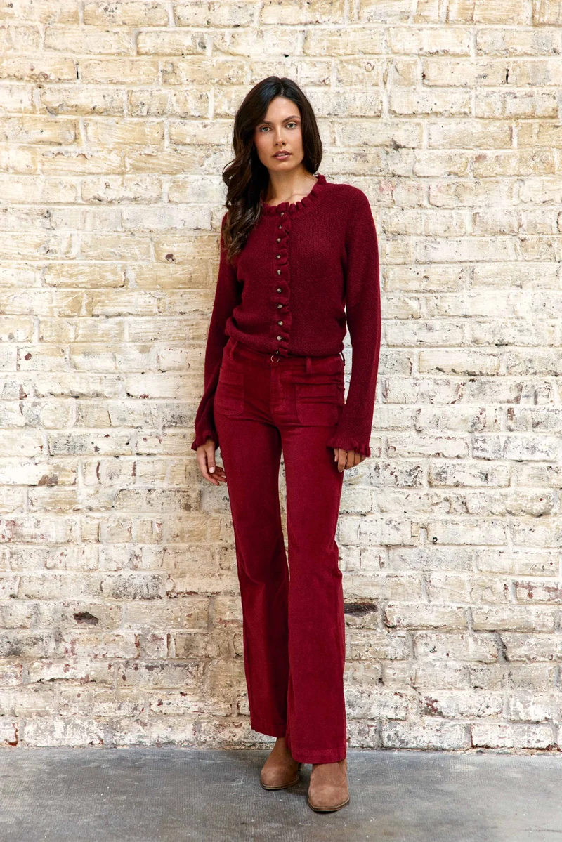 Sonny - Pantalon flare en velours