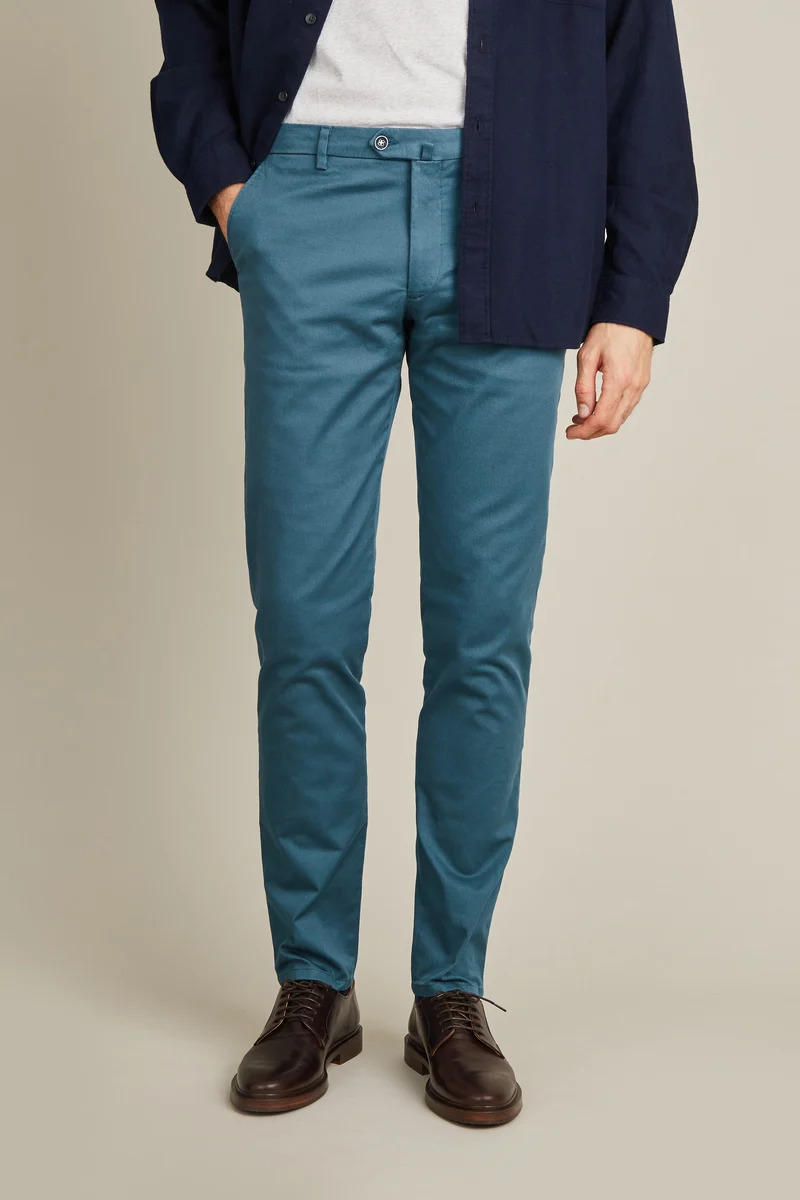 Chino bleu canard