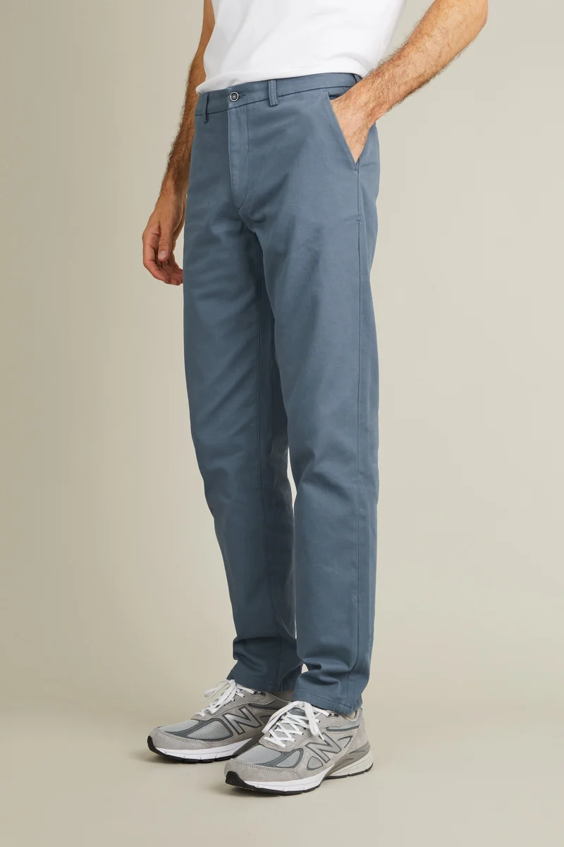 Chino droit bleu jasmin