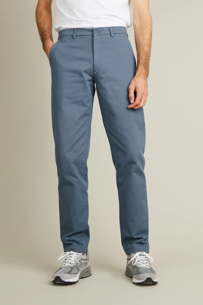 Chino droit bleu jasmin