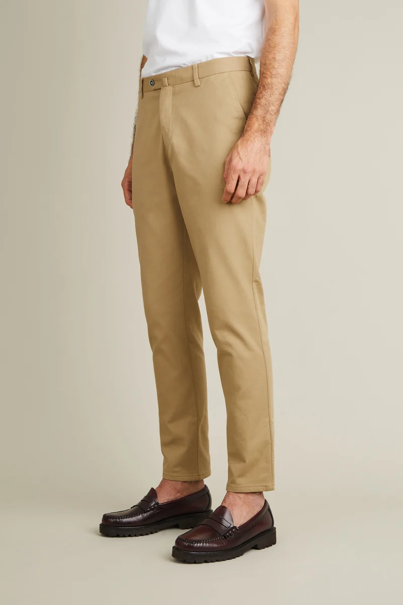 Chino texturé beige