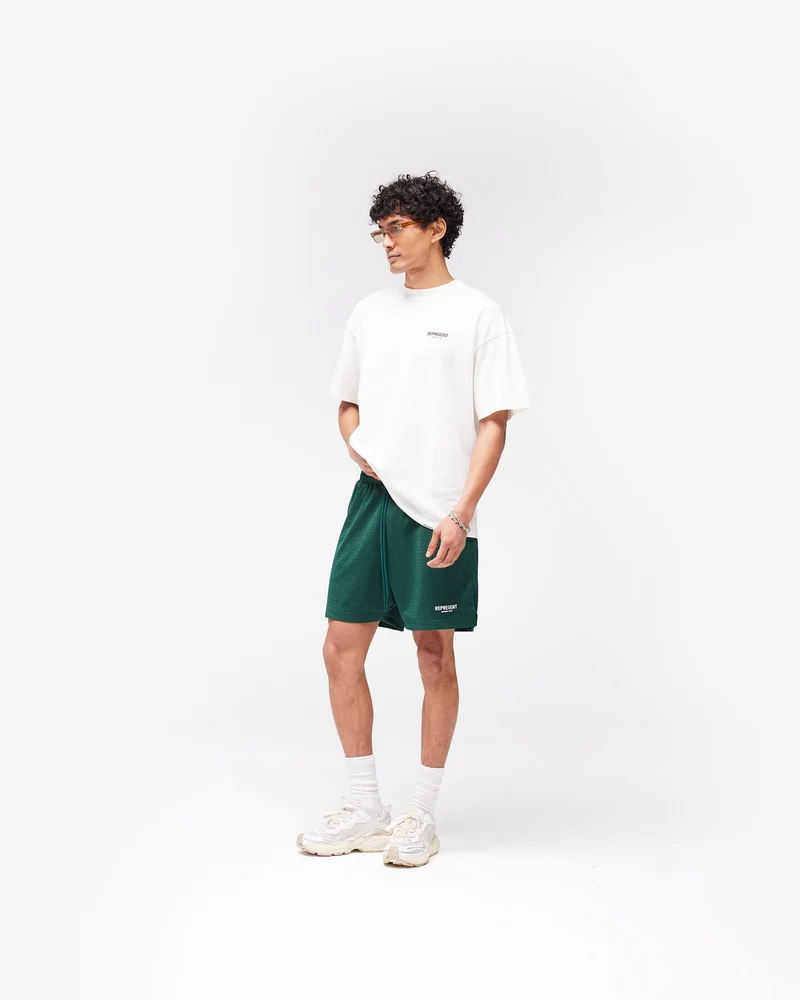 Represent Owners Club Mesh Shorts - Racing Green
