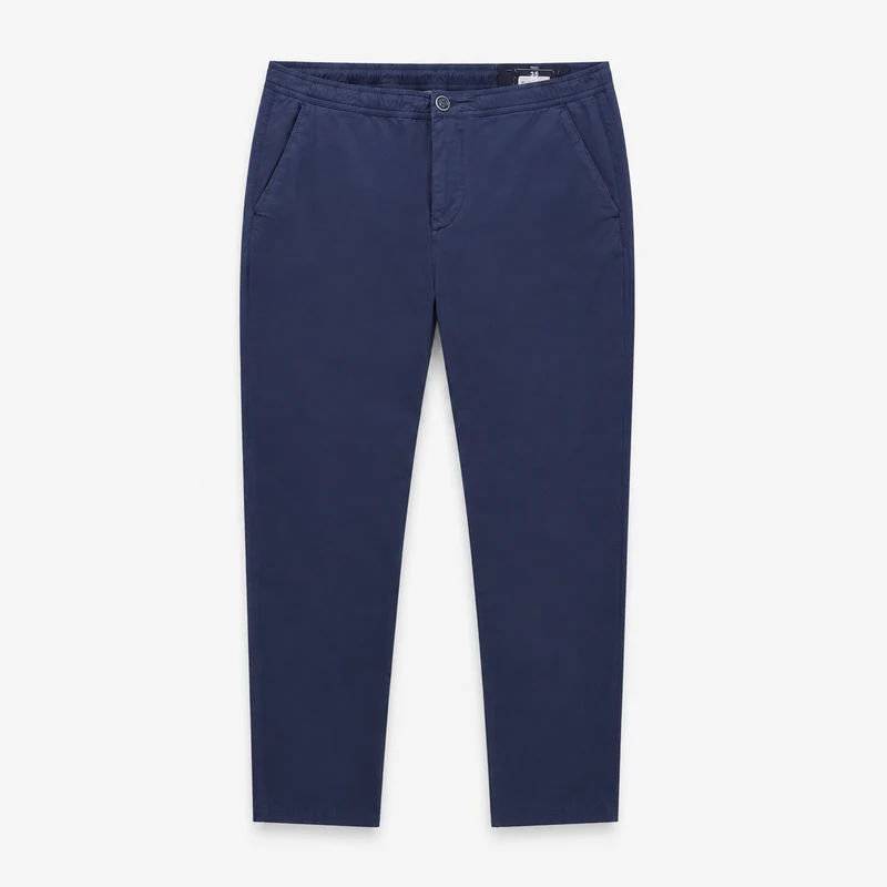 Chino 743 élastiqué toile parachute bleu denim coupe large