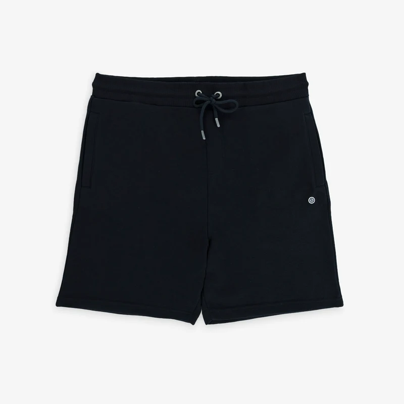 Short en coton molletonné bleu marine