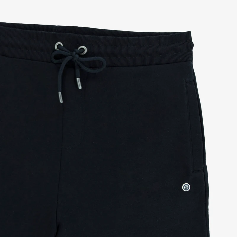Short en coton molletonné bleu marine