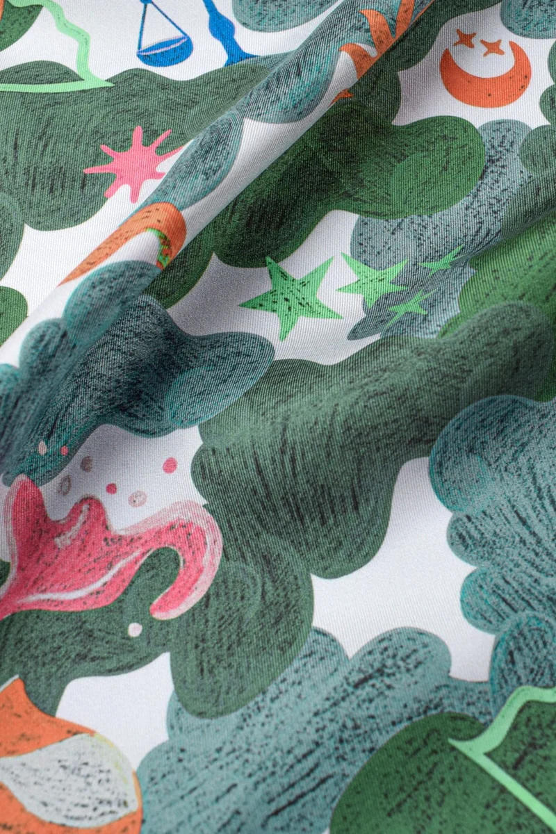 Foulard en soie Astro