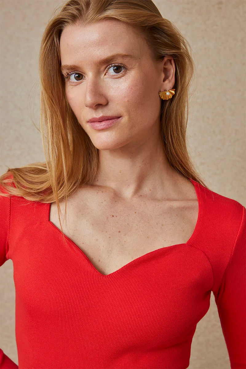 Top Grand Cœur Rouge