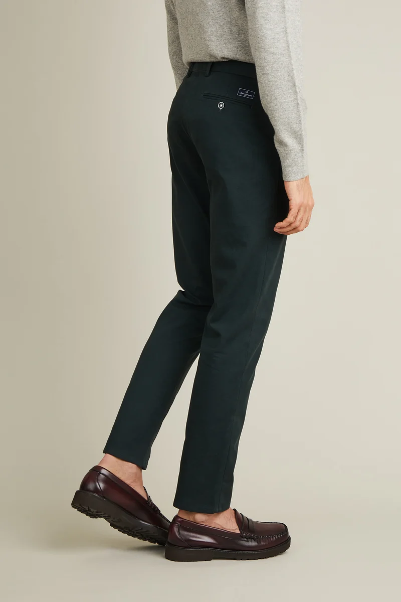 Chino texturé vert anglais