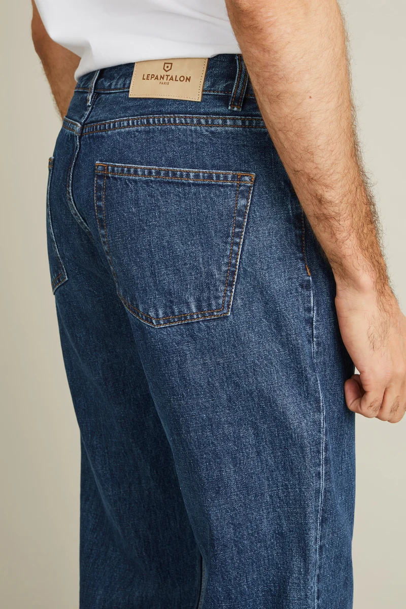 Jean droit bleu stone
