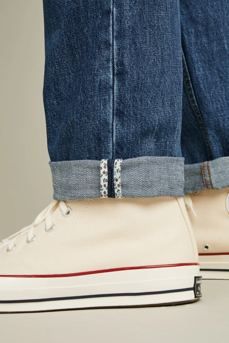 Jean droit bleu stone