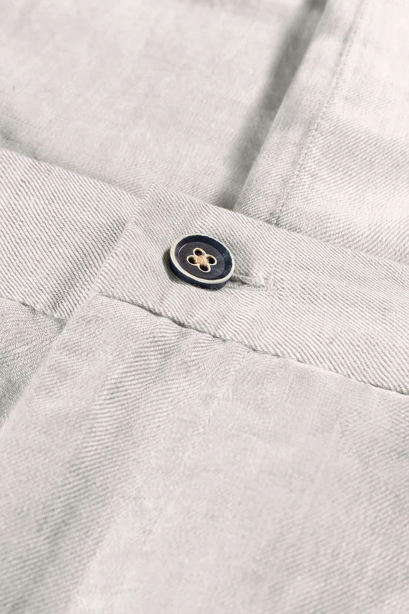 Pantalon à pinces léger gris clair