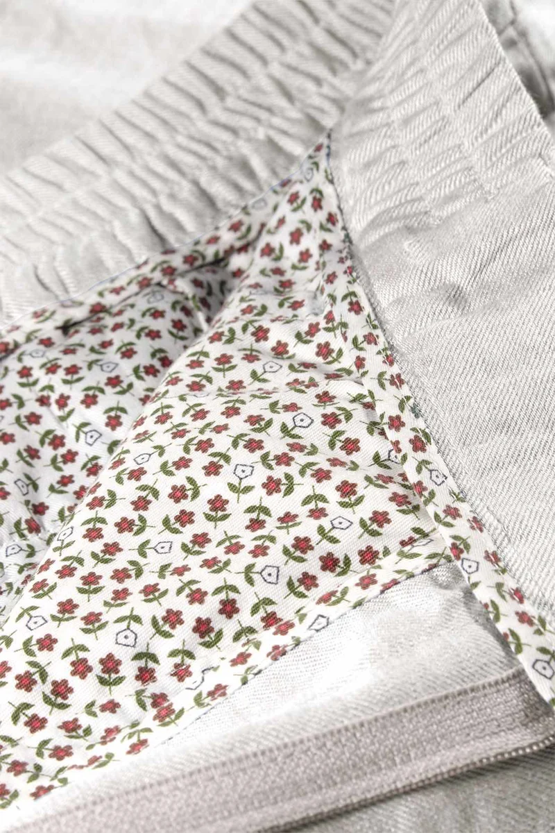 Pantalon à pinces léger gris clair