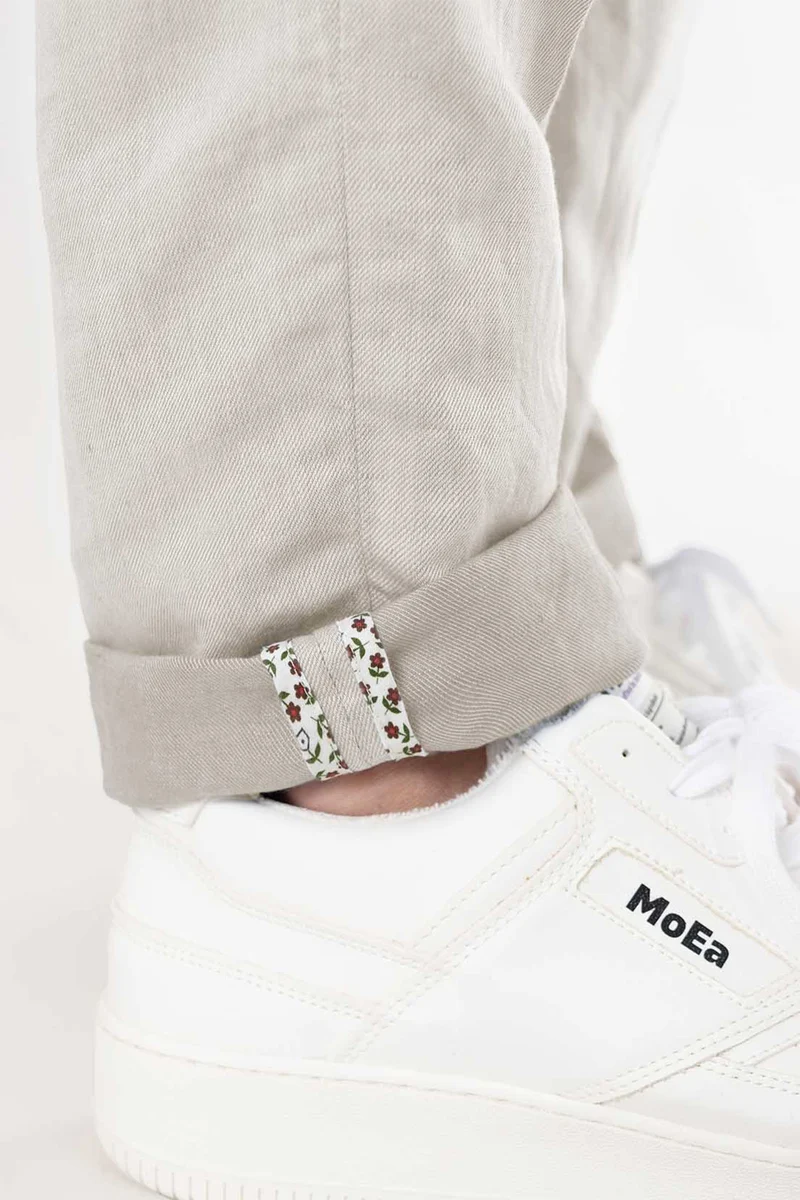 Pantalon à pinces léger gris clair