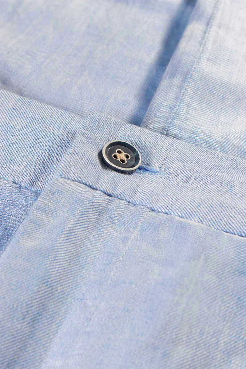 Pantalon à pinces léger bleu ciel
