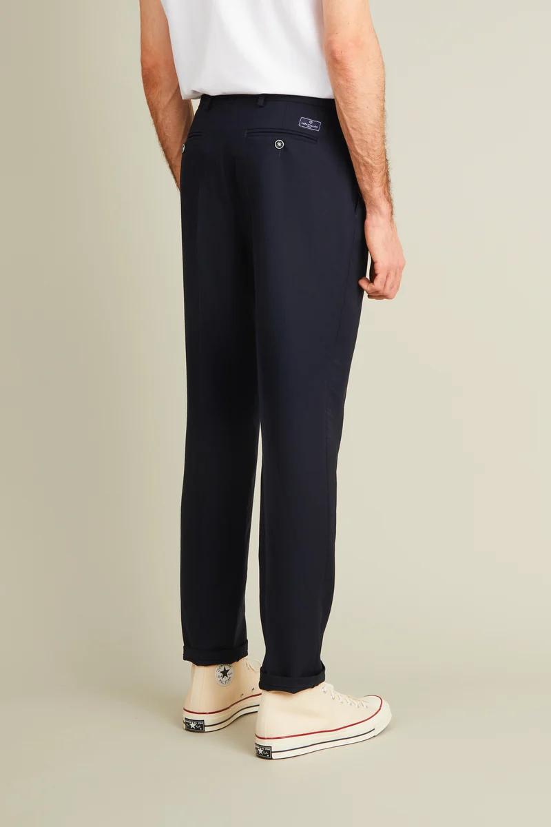 Pantalon travel bleu marine