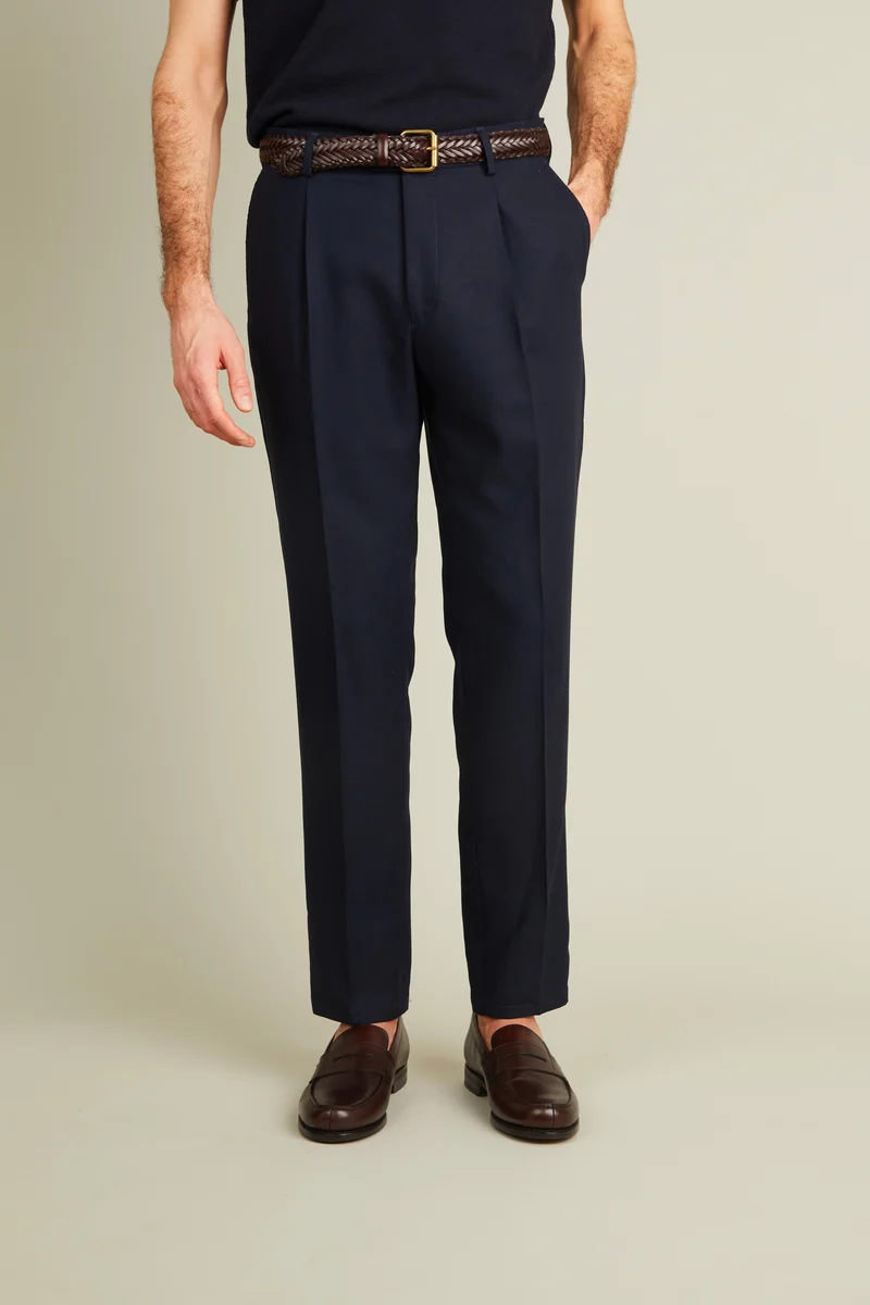 Pantalon travel bleu marine