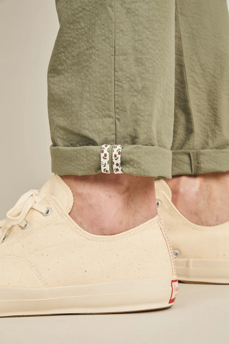 Chino seersucker kaki