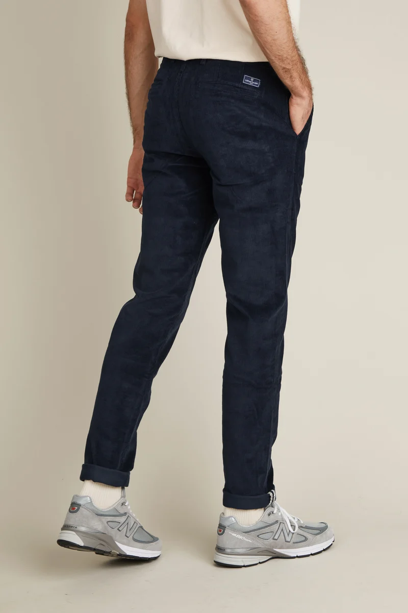Chino velours bleu marine