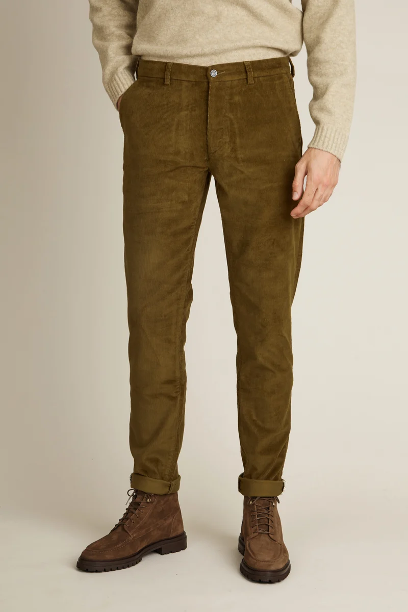 Chino velours bronze