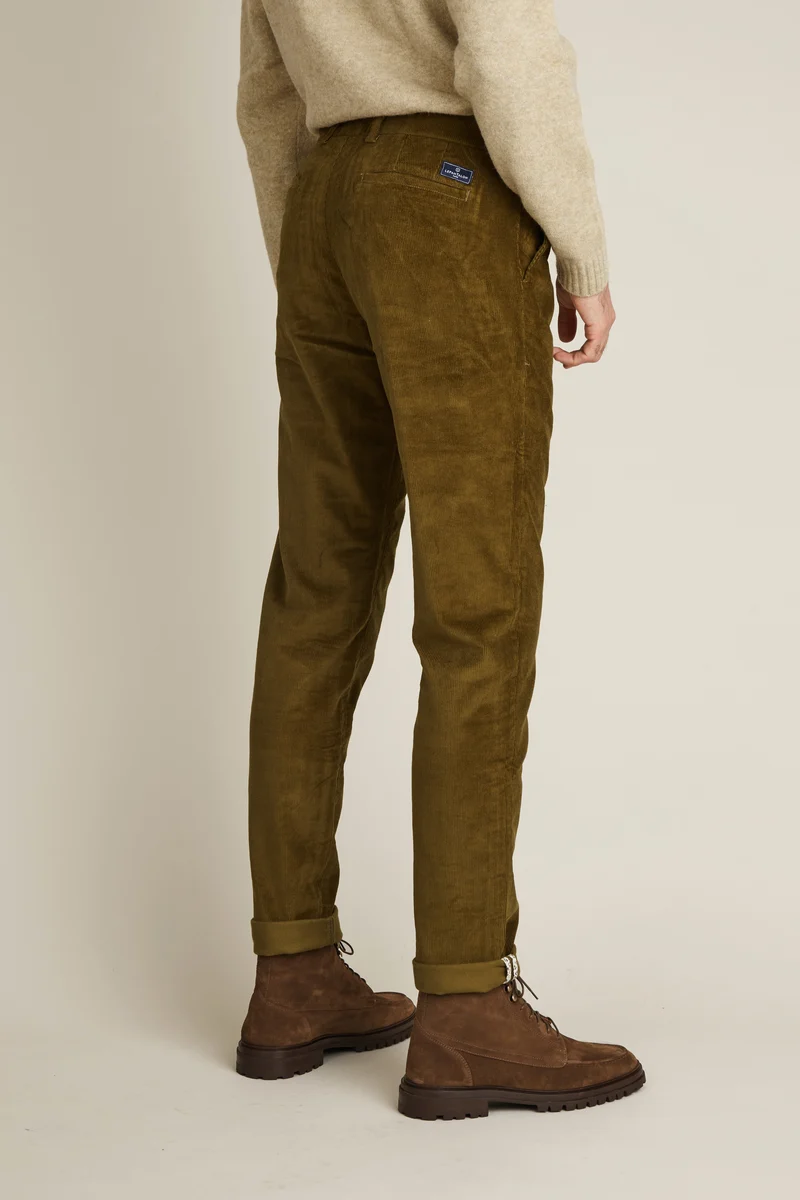Chino velours bronze
