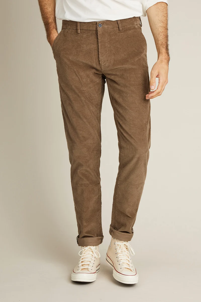 Chino velours tabac