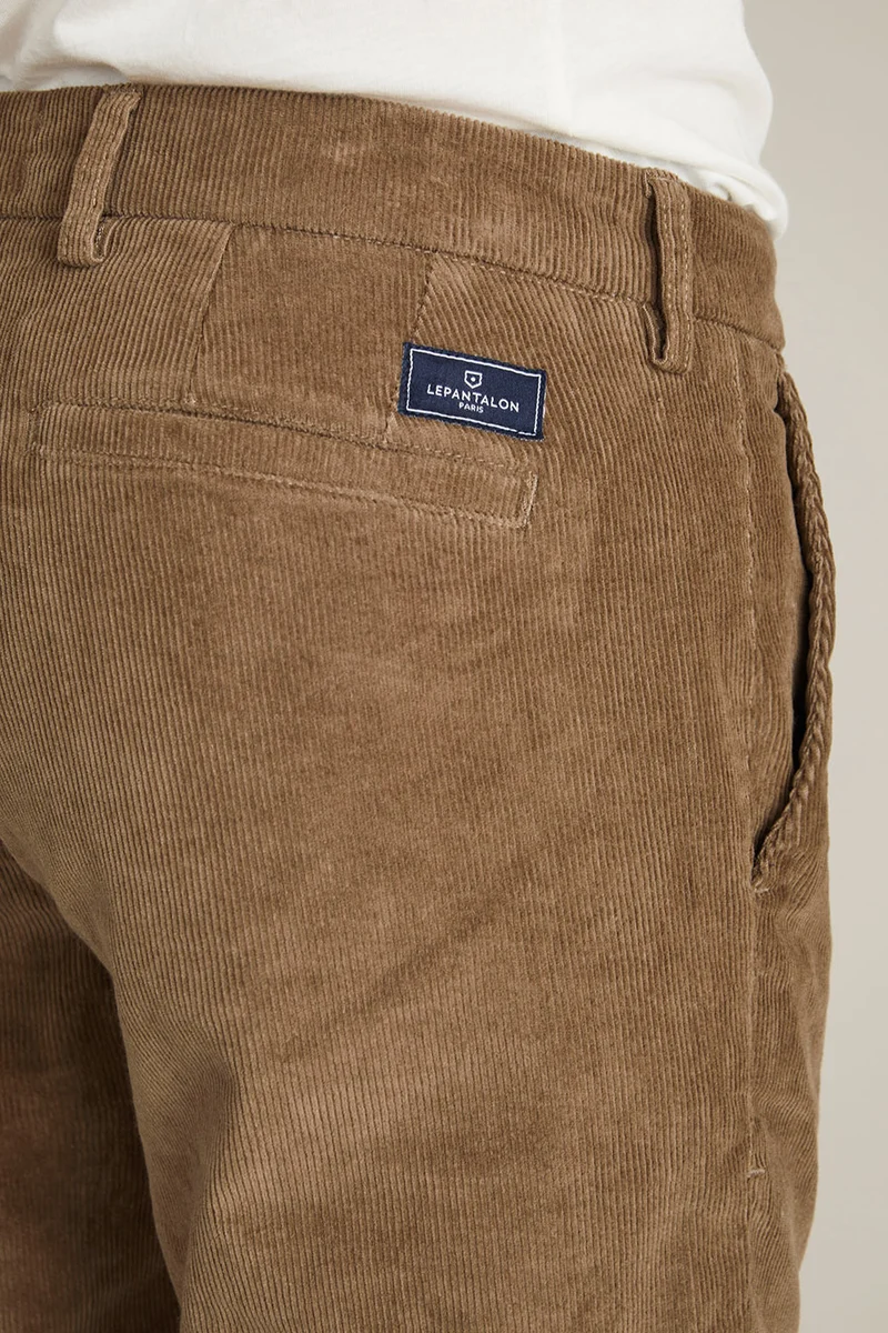 Chino velours tabac