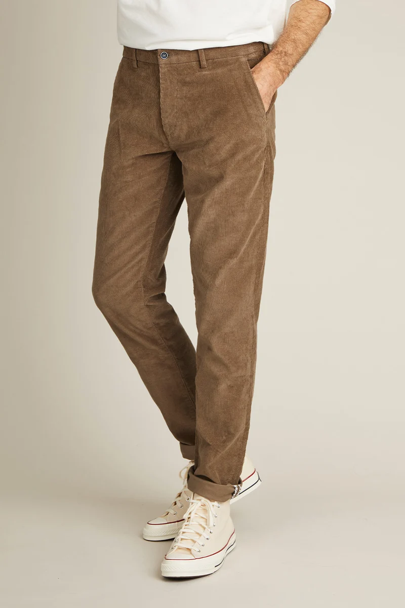 Chino velours tabac