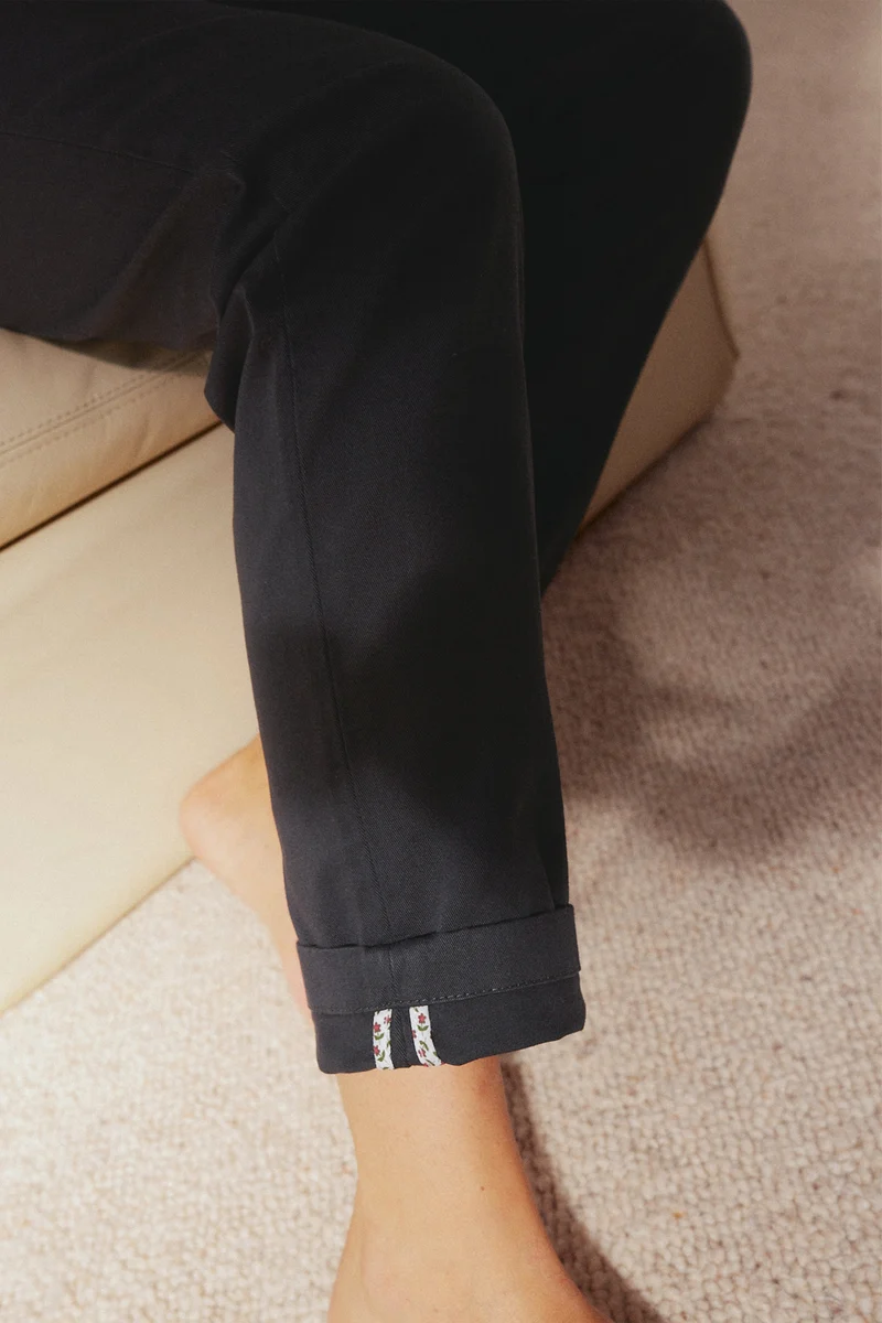 Chino gris anthracite femme