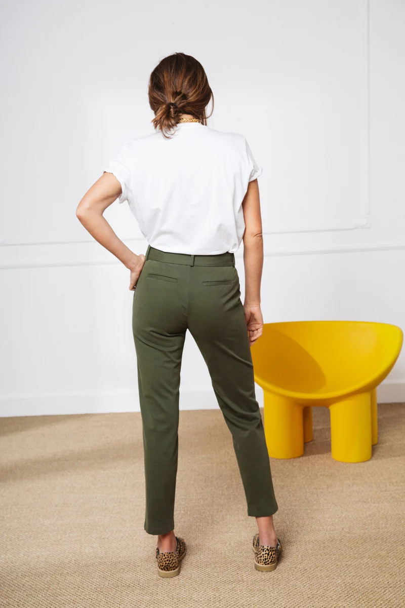Chino kaki femme