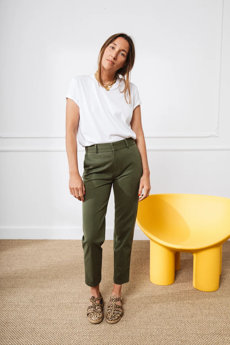 Chino kaki femme