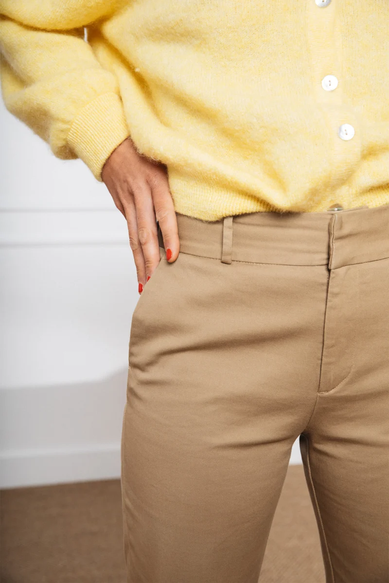 Chino beige femme