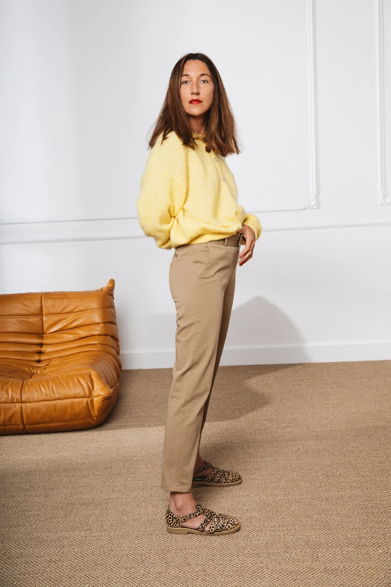 Chino beige femme