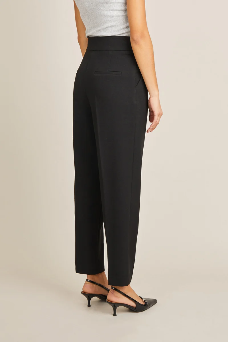 Pantalon cigarette crêpe noir