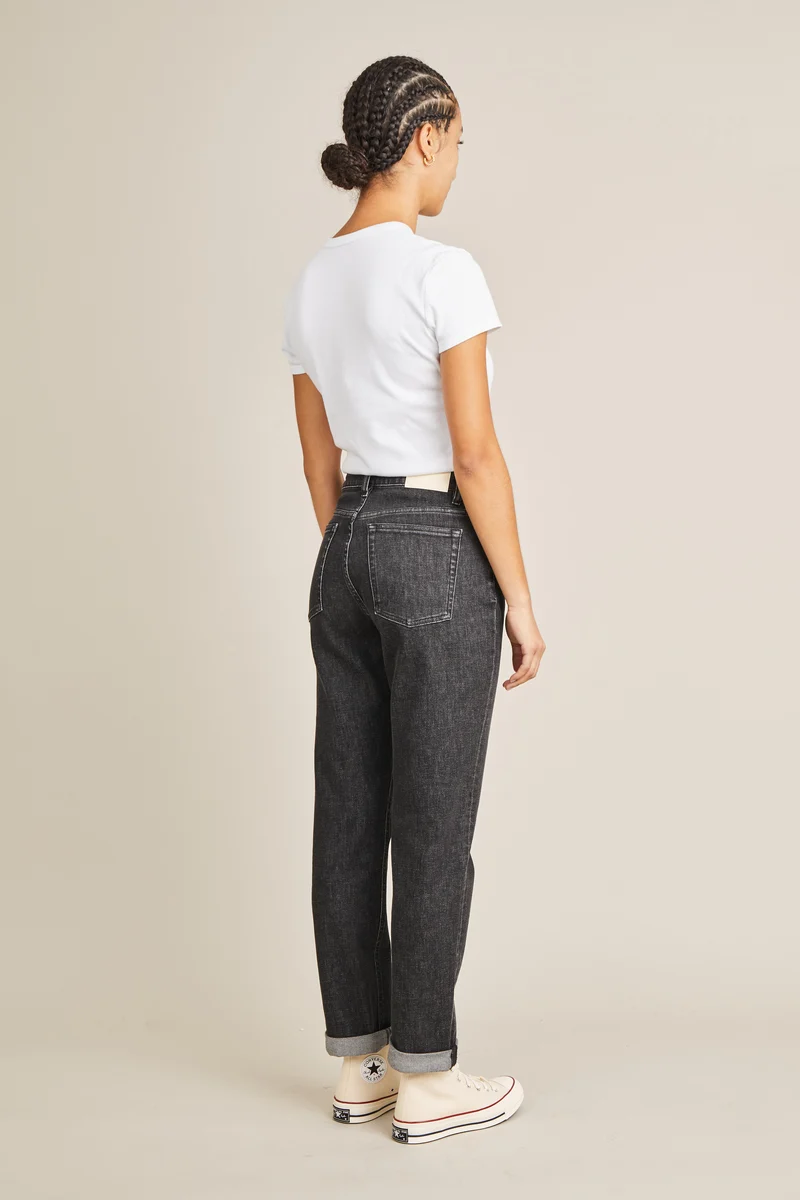 Jean girlfriend gris
