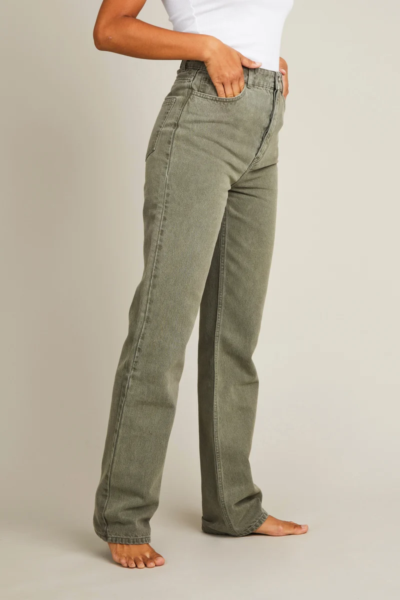 Jean regular vert