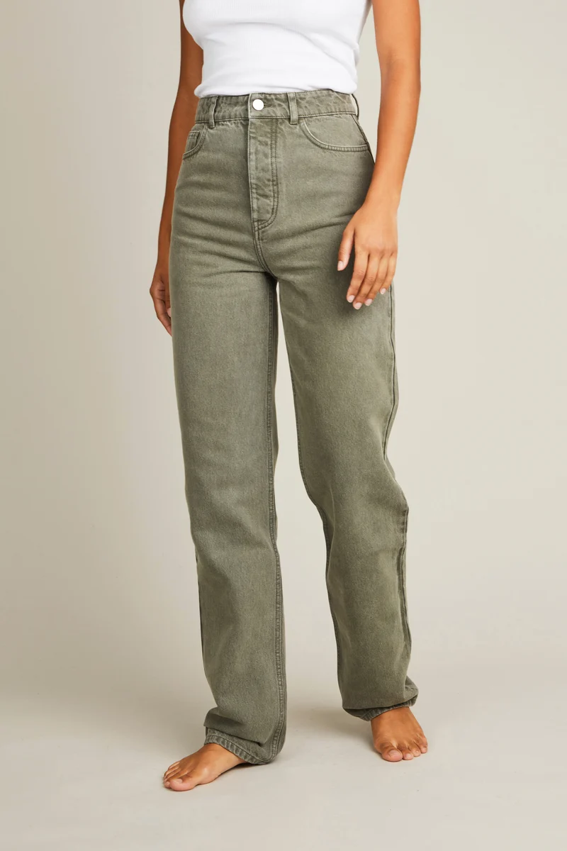 Jean regular vert