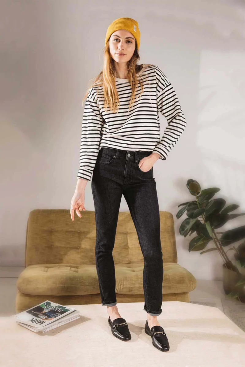 Jean slim vintage noir