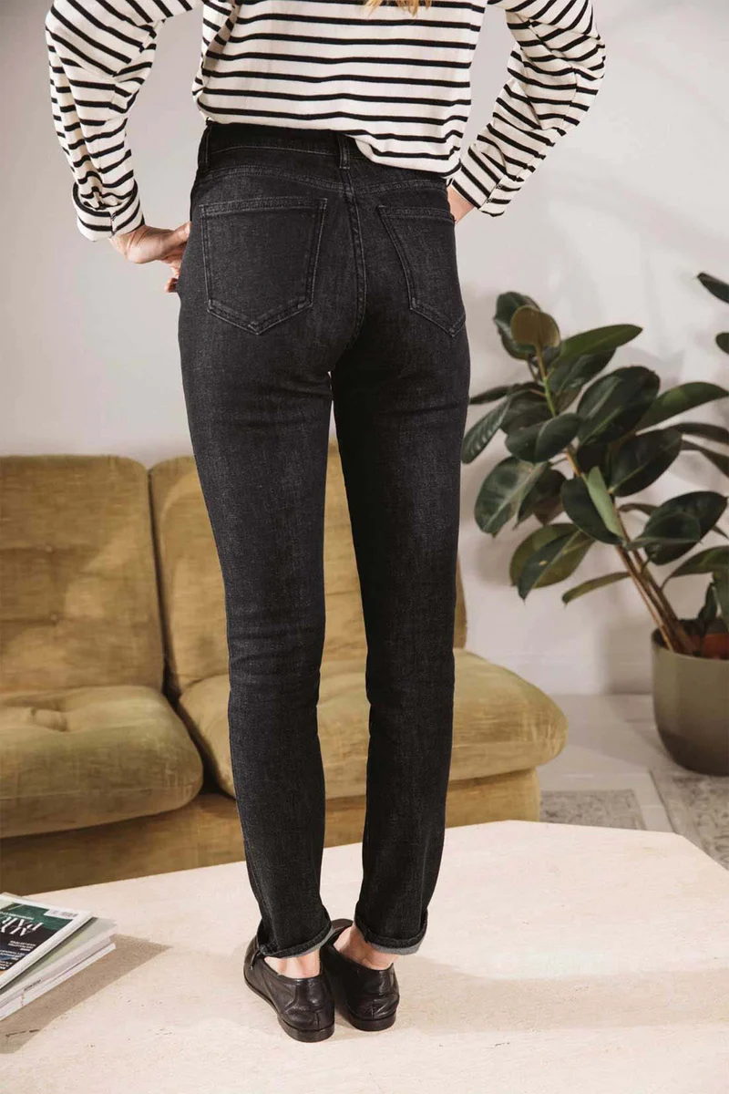 Jean slim vintage noir