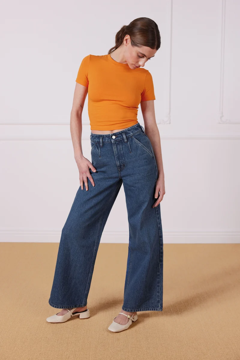 Jean large middle blue