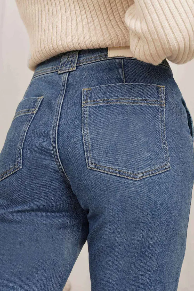 Jean carotte bleu