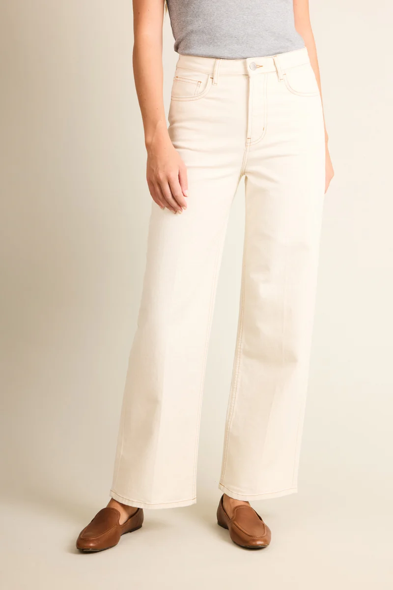 Jean flare écru