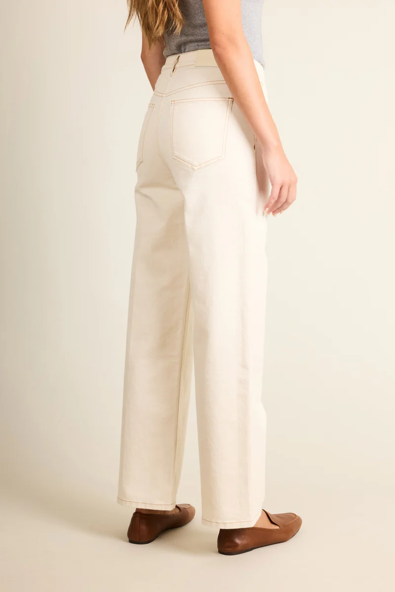 Jean flare écru