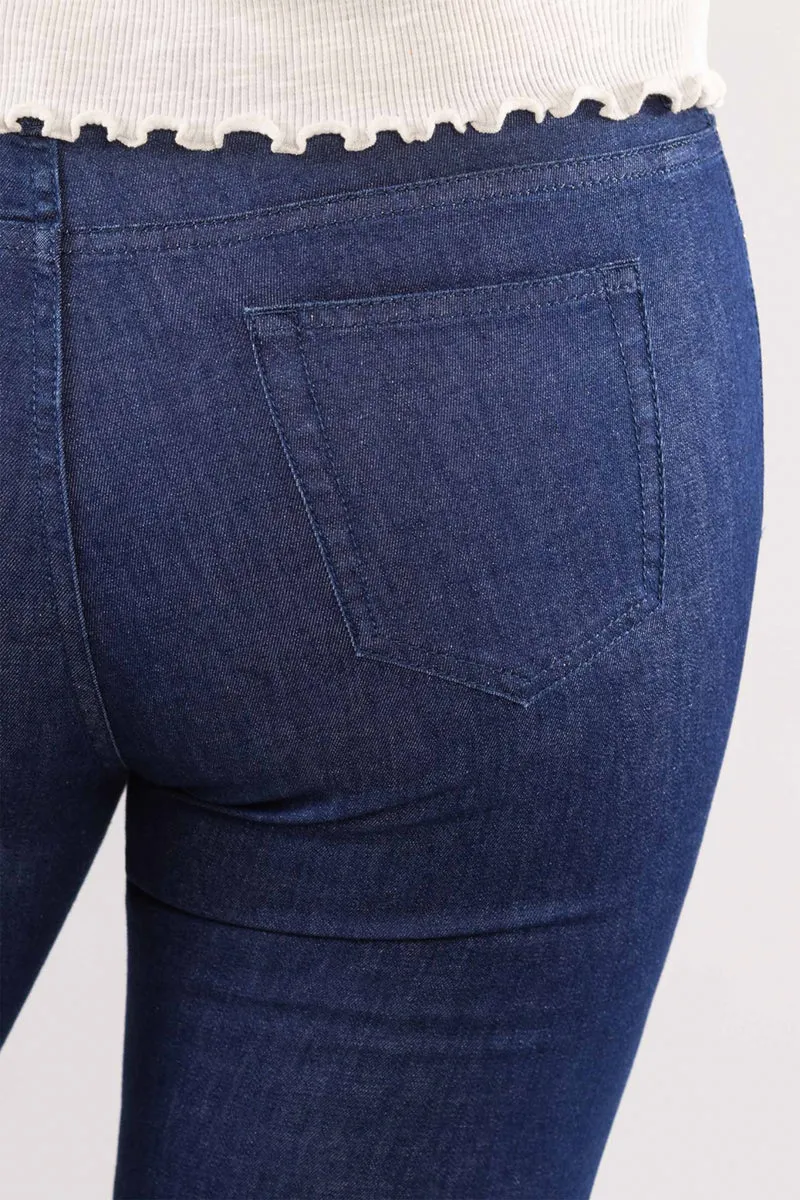 Jean Slim taille Mi-Haute Bleu