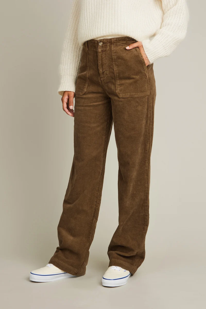 Pantalon carpenter velours brun