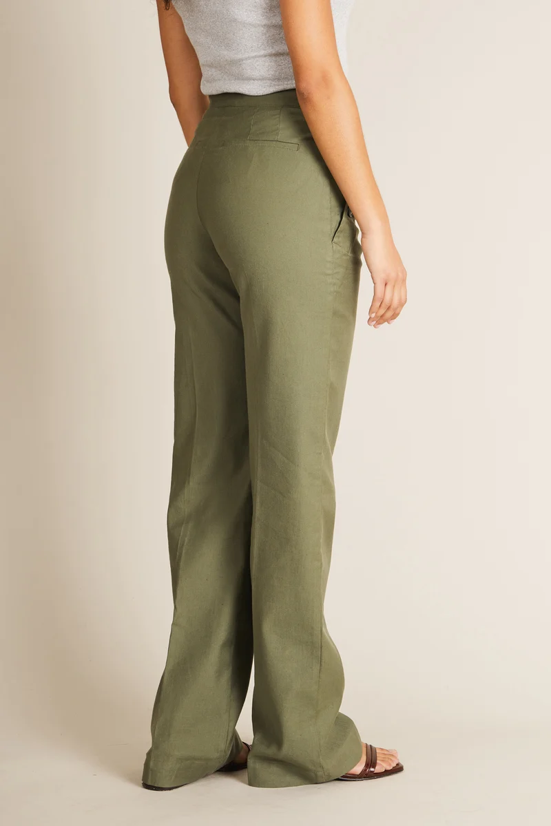 Pantalon à pont kaki