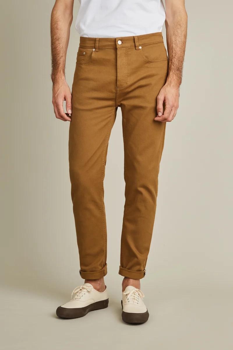 Jean coloré beige foncé