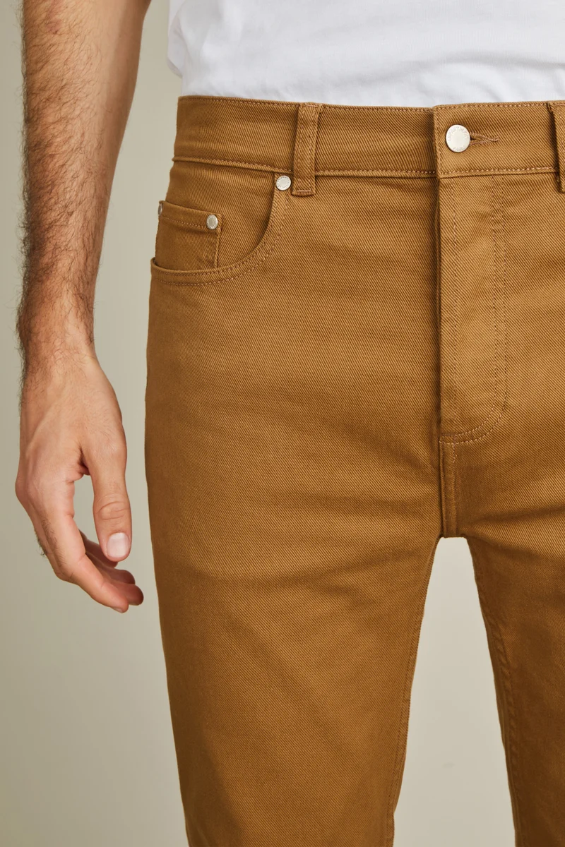 Jean coloré beige foncé