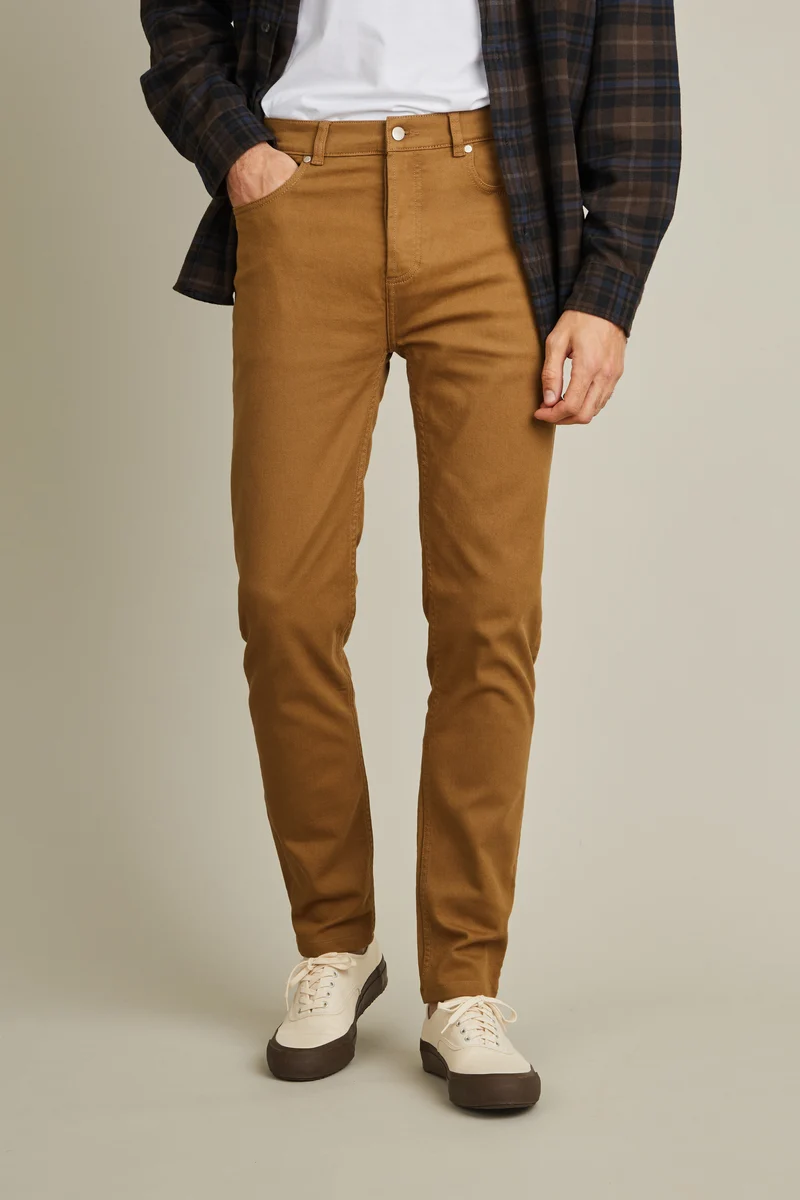 Jean coloré beige foncé
