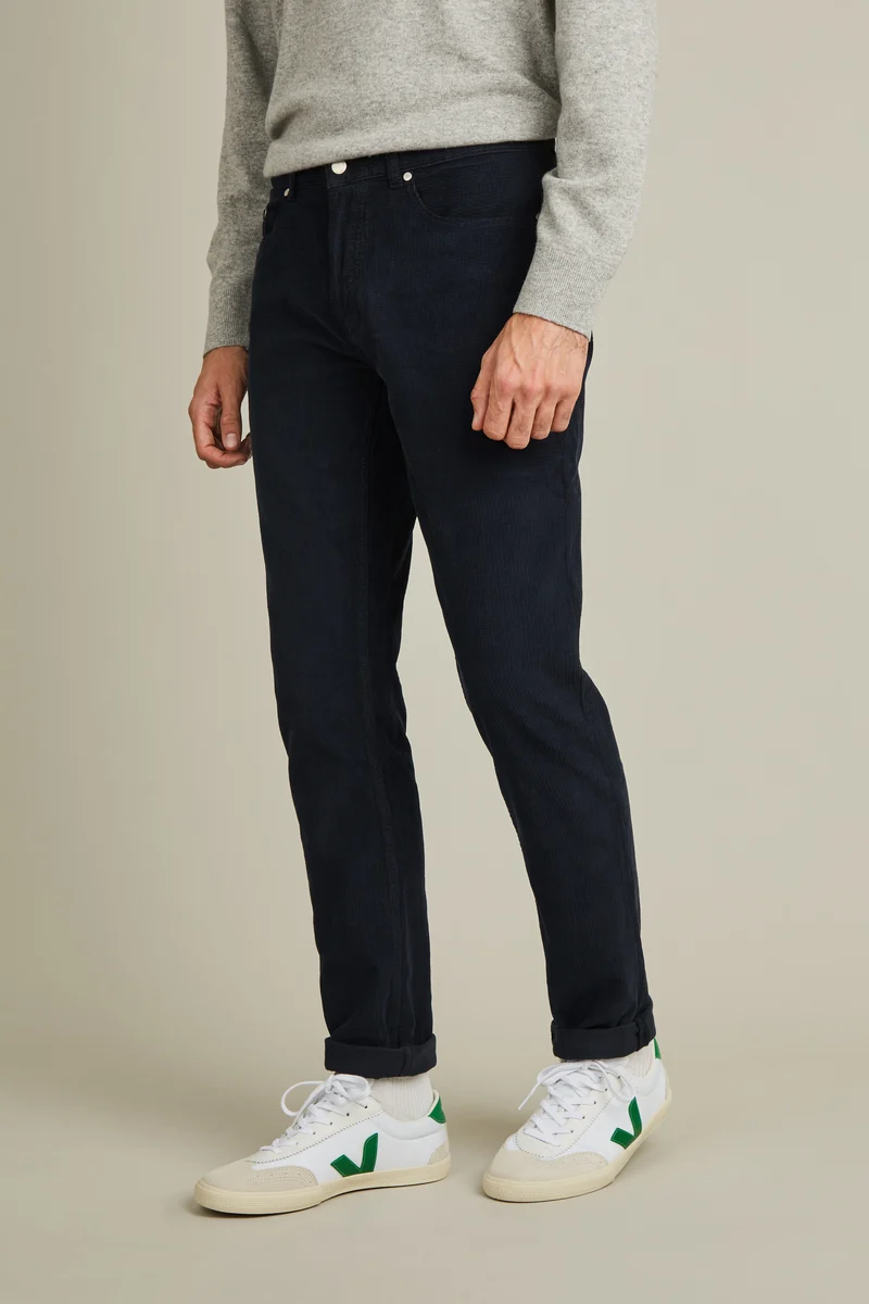 5 Poches velours bleu marine